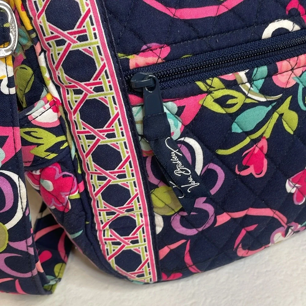 Vera Bradley Ribbons Navy Floral Crossbody Boho bag